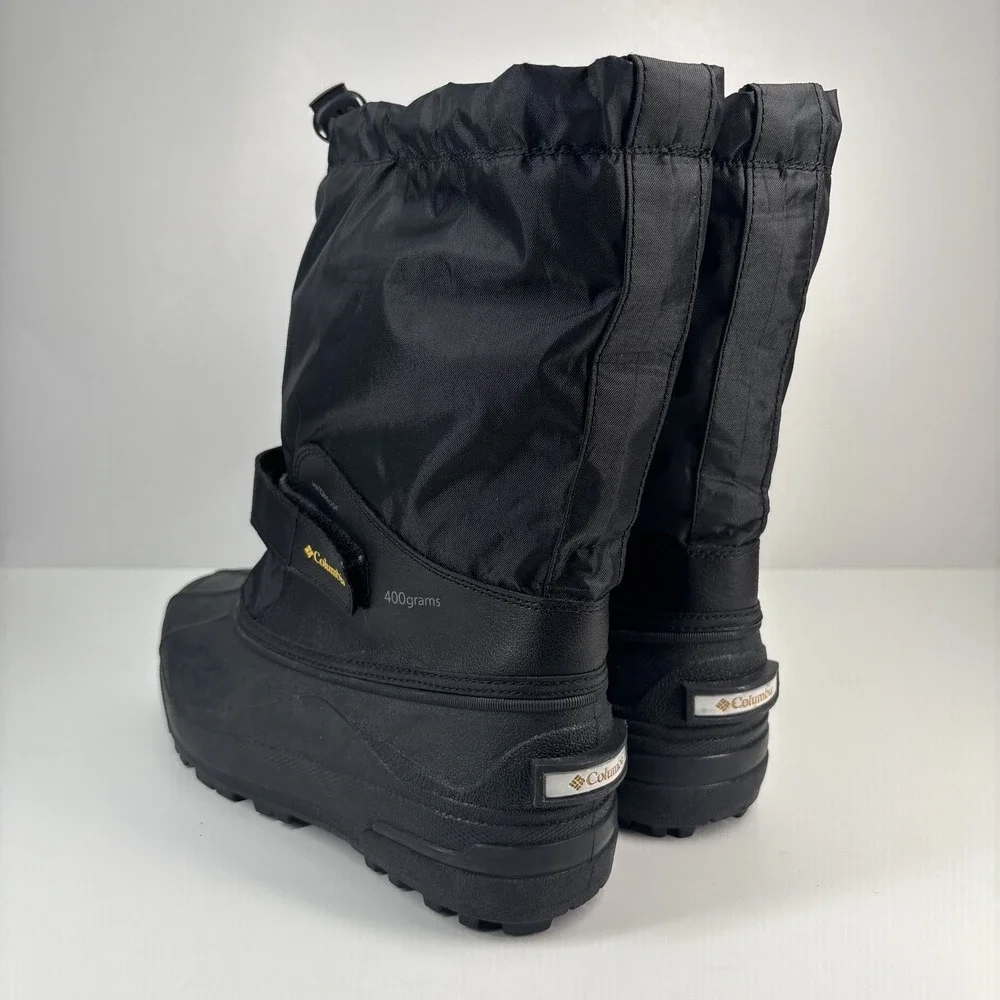 Columbia Powderbug Forty Youth US 7 Black Waterproof Winter Snow Boots Insulated
